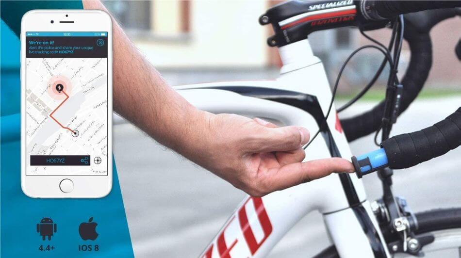 Sherlock gps bike tracker in handlebar