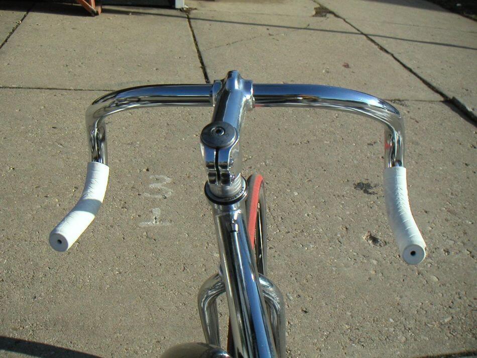 track bike chrome handlebars