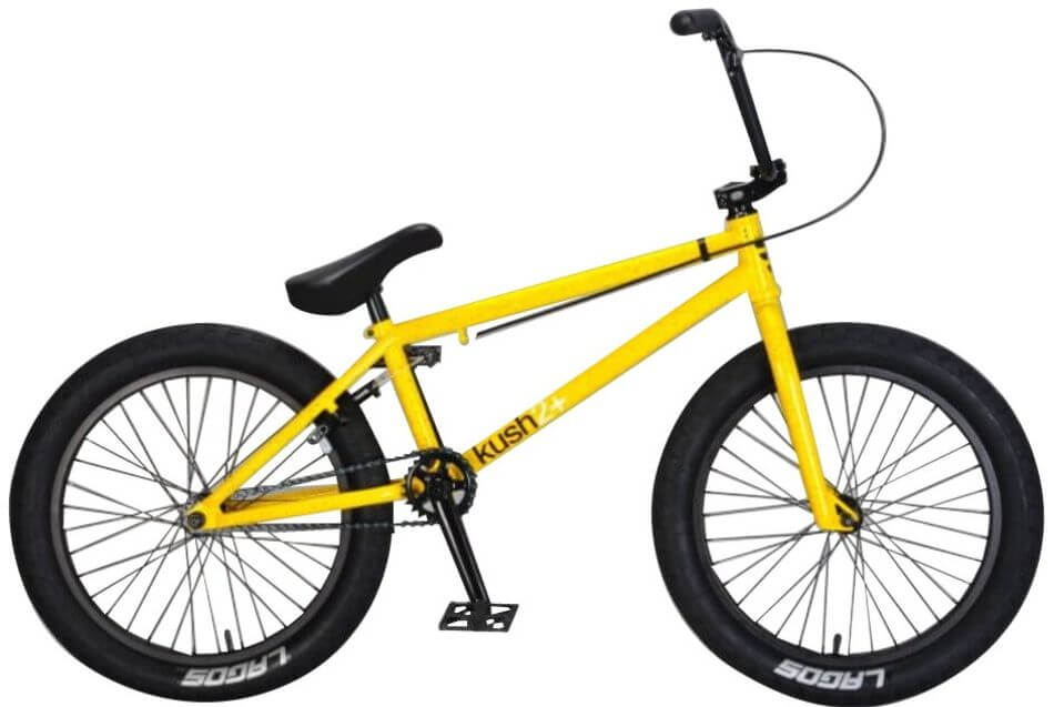 Mafiabikes Kush 2 beginner BMX bike in yellow