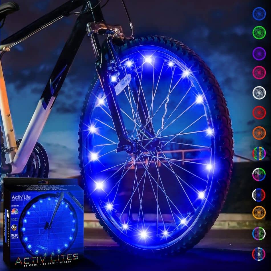 Activ Lites LED Bike wheel lights will get you noticed but they wont help you see…