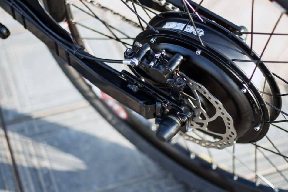 Close up of motor electric bike ebike bicycle 1