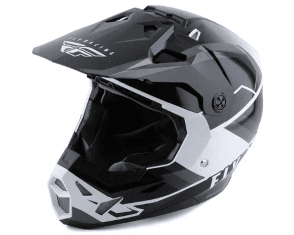 Fly Racing Formula CP Rush Full face helmet in white black and grey