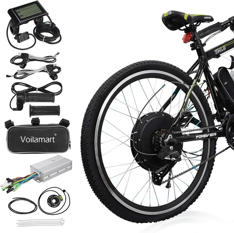 Voilamart Electric Bike cycling electric conversion kit fitted on a mountain bike 1
