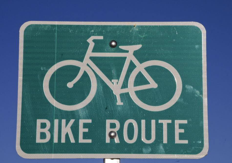 Bike routes are a good sign that your town is bikable