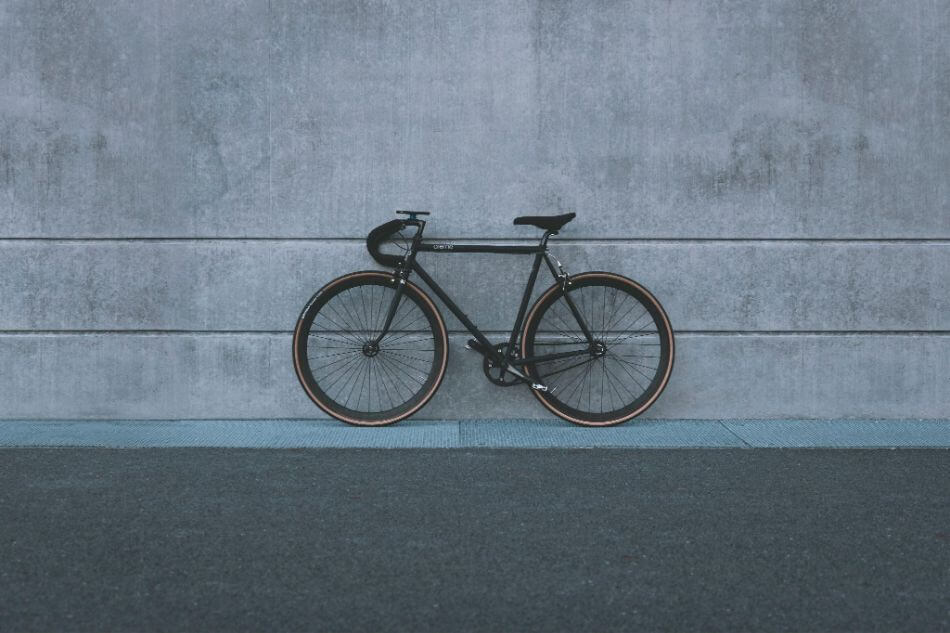 Fixed Gear bike on a wall