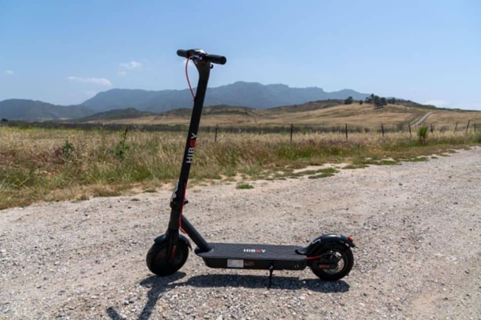 Electric Scooter on stand off road