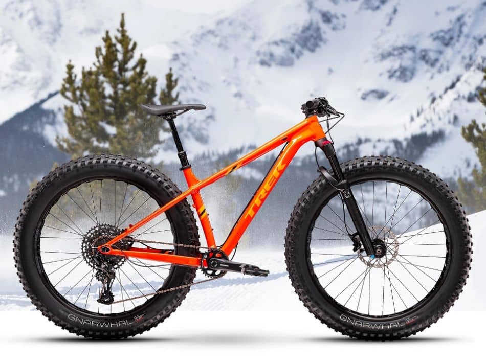 Trek Farley fat bike with gnarwhal fat bike tires