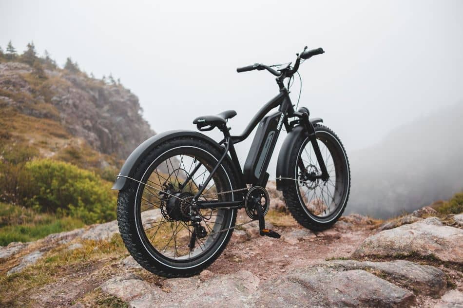 Electric bike on trail