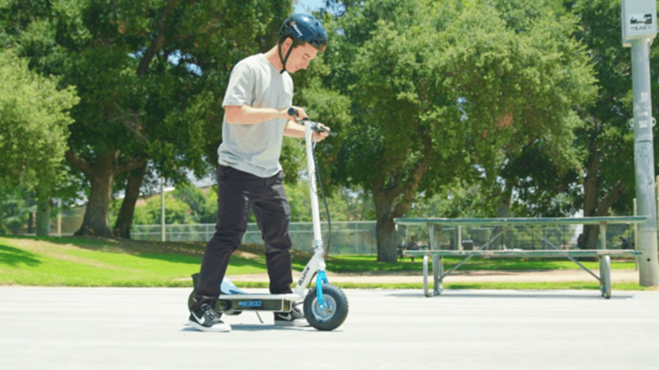 Razor E300 Scooter being ridden