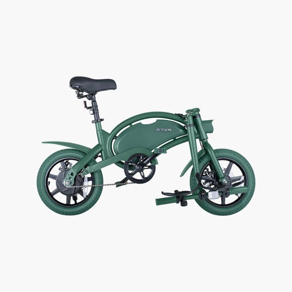 Green Jetson Bolt Pro e bike in folded position 3