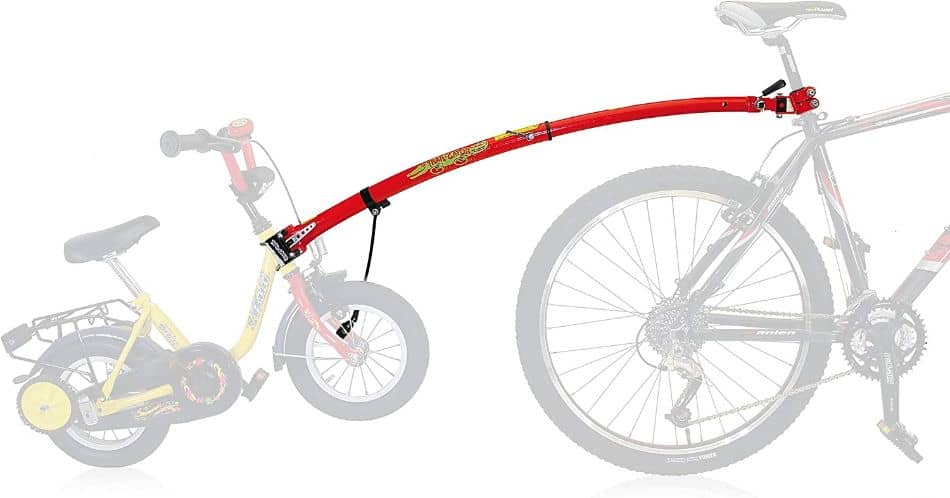 The Trail Gator is a tow bar that connects your childΓCOs bike to yours 3