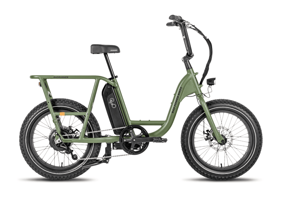 RadRunner 2 cargo electric bike in green Rad Power Bikes5