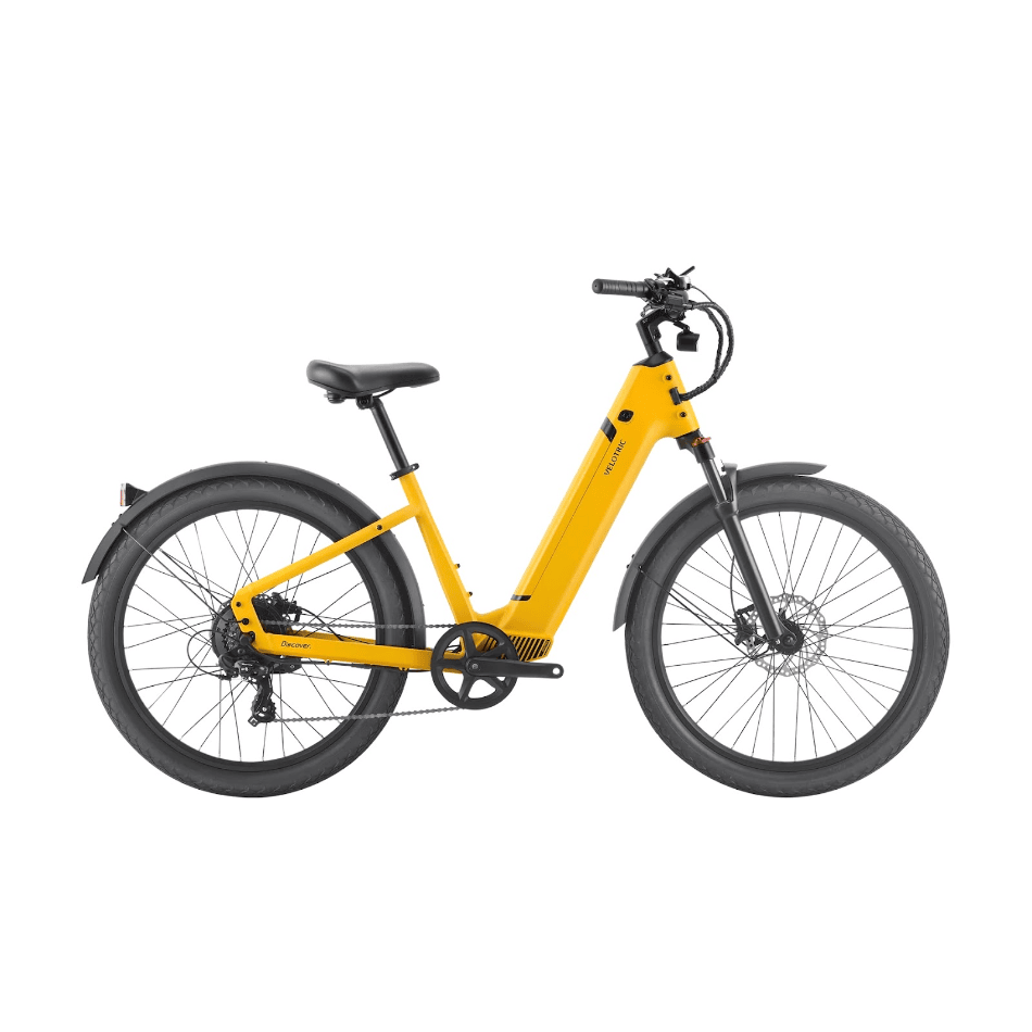 Velotric Discover 1 step thru electric commuter bike in yellow Velotric6